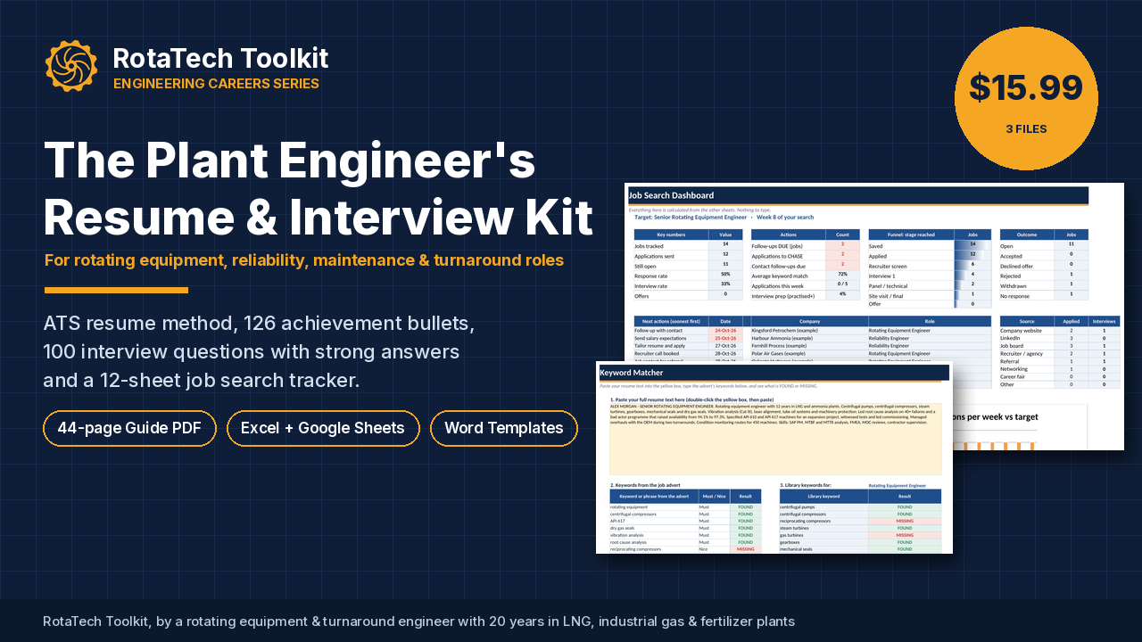 The Plant Engineer's Resume and Interview Kit cover